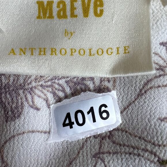 Maeve by Anthropologie Women's Pernille Floral Tie Sleeve Top Rayon Size XS - Picture 12 of 12